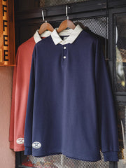 カラーブロック ニットポロセーター