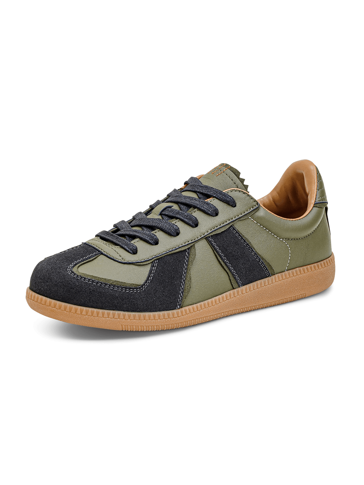 オリーブ グリーン 羊革 トレーニング シューズ