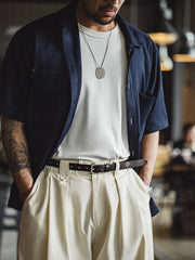 クラシック一層牛革レトロベルト