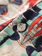 キューバカラー 赤色 アロハシャツ