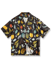 トロピカルレインフォレストプリントアロハシャツ正面図