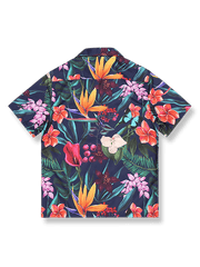 コチョウランプリントハワイアンシャツ正面展示