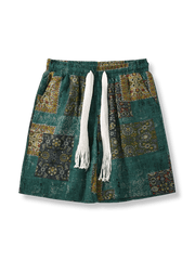 エスニック風スポーツショートパンツ正面図