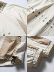 カラーブロック 英字プリントスウェット