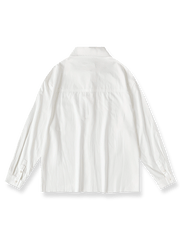 ウォッシュドアメリカンディストレストリム長袖シャツの正面