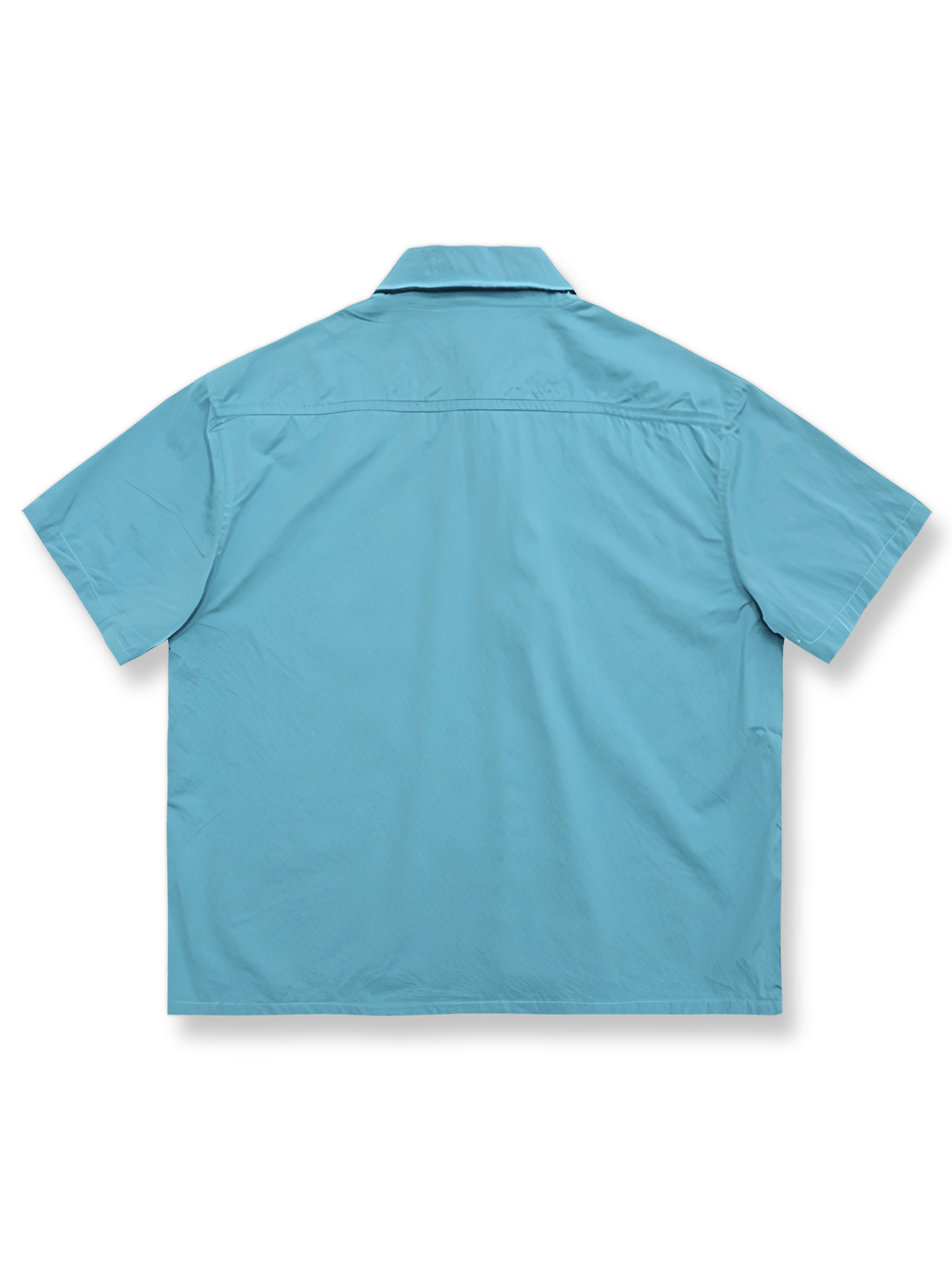 詳細画像: ガーメント洗いクロップド半袖シャツのディテール画像