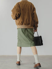 スエード感 ベースボールジャケット