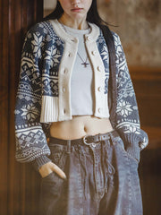 アイスランド風 ショートロピー セーター