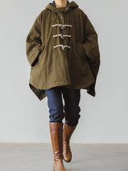 ウール混 ケープコート