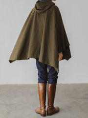 ウール混 ケープコート