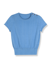 クルーネックショート スリーブニット