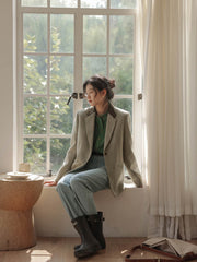 オーバーサイズウールブレザー