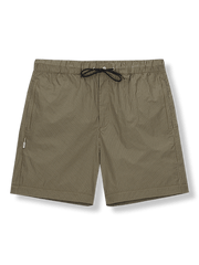 ジッパー脱着式アウトドアハイキングストレートパンツの正面図、脱着可能なデザインとジッパーポケットを展示