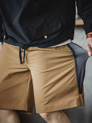 カラー ブロックジップ ショートパンツ