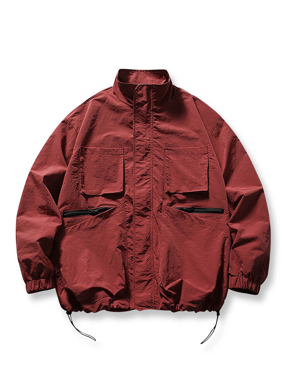 製品画像: アウトドアスタンドカラーポケット付きレトロシェルジャケット全体表示