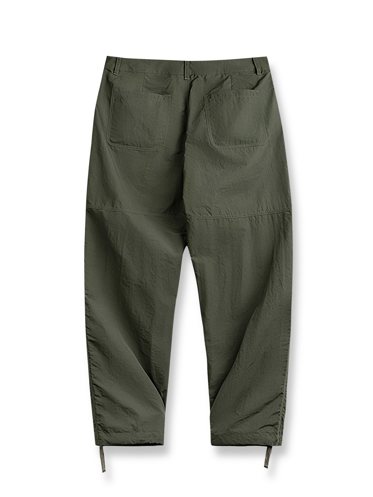 キルティングプリーツダブルニージョガーパンツの全体画像