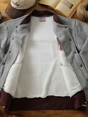 配色切り替え 裏フリースベースボールジャケット