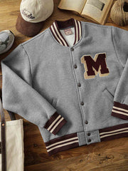 配色切り替え 裏フリースベースボールジャケット