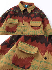 エスニックスタイル厚手 長袖シャツ