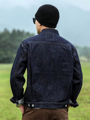 ウォッシュ 赤耳デニムジャケット