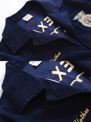 刺繍入り コーデュロイワークジャケット