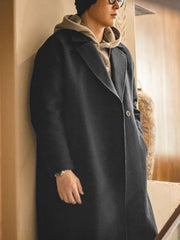 テーラードカラー ウール混 コート