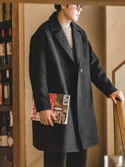 テーラードカラー ウール混 コート