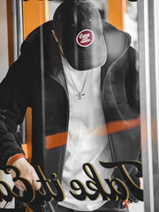 フード付き パッチワーク フリース裏地 中綿ジャケット