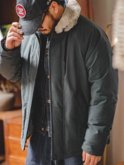 襟ボア コットン ジャケット