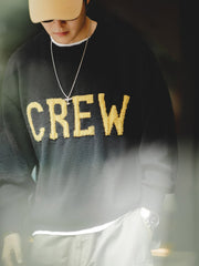 クルーネック ジャカード セーター