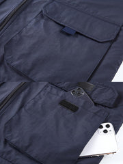 アウトドア バッジ付き防風ジャケット