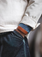 ハンドメイド レザーバングル