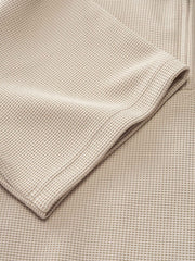 ワッフル ハーフジップ ポロシャツ