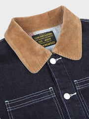 コーデュロイ襟 多ポケット ジャケット