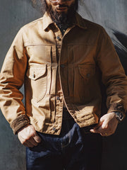 レトロ デニム ランチャー ジャケット