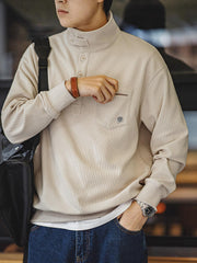 折り襟＆スタンドカラー切替可能 スウェット