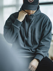 ハーフジップ   フリーススウェット