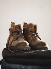 レザー ハイカット イエローブーツ