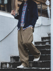 カーキ コーデュロイ スラックス