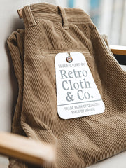 ホワイト コーデュロイ ワイドパンツ