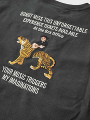 サーカス刺繍 グレー 半袖Tシャツ