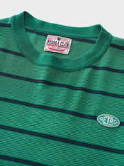 横縦 ストライプ柄 半袖Tシャツ