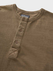 ブラウン ヘンリー半袖Tシャツ