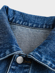 2色 立体ポケット デニムジャケット