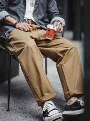 2色展開 ストレートカット スラックス