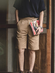 2つタック ショートパンツ