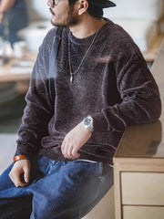 3色 ドロップショルダー ニット スウェット