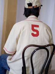 スタンドカラー ベースボール シャツ