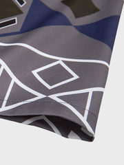 エスニックプリント キューバ襟 シャツ