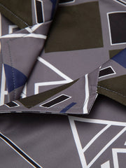 エスニックプリント キューバ襟 シャツ